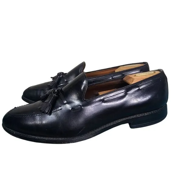 VTG Allen Edmonds Grayson Black Leather Tassel Loafers Size 11.5 C Quiet Luxury