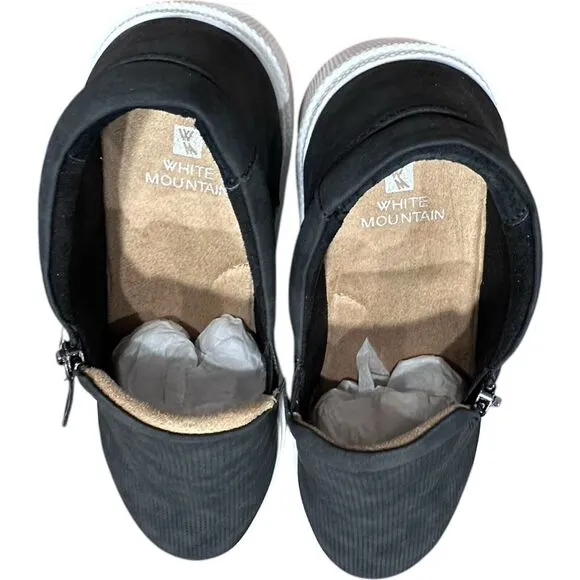 WHITE MOUNTAIN DOUBLY BLACK &amp; WHITE PLATFORM SHOES WOMEN'S SIZE 8 NWT READ