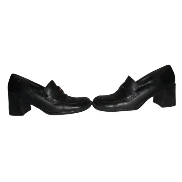 White Mountain Loafers Vintage 90's Black Penny Chunky y2k Bratz Preppy Academia