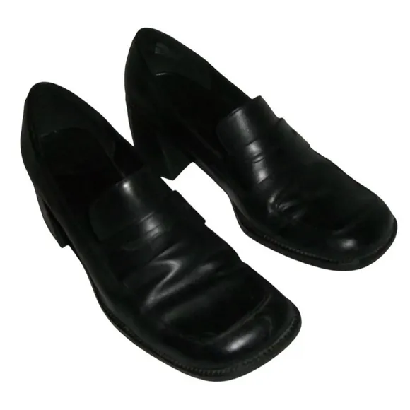 White Mountain Loafers Vintage 90's Black Penny Chunky y2k Bratz Preppy Academia