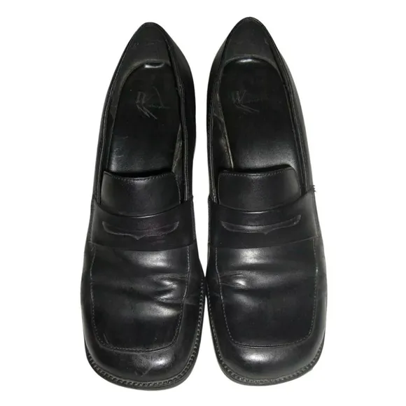 White Mountain Loafers Vintage 90's Black Penny Chunky y2k Bratz Preppy Academia