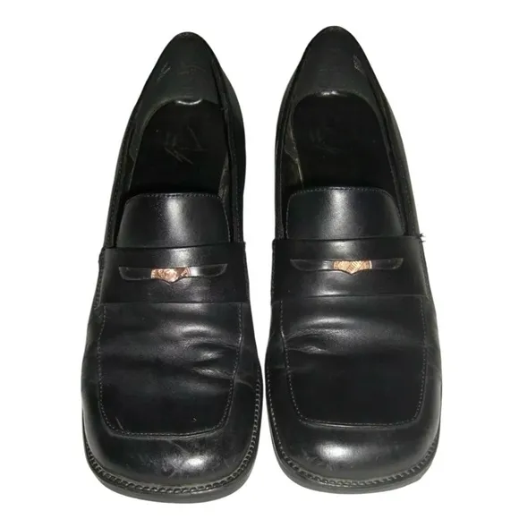 White Mountain Loafers Vintage 90's Black Penny Chunky y2k Bratz Preppy Academia