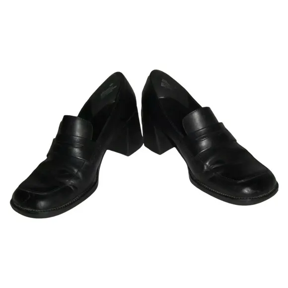 White Mountain Loafers Vintage 90's Black Penny Chunky y2k Bratz Preppy Academia
