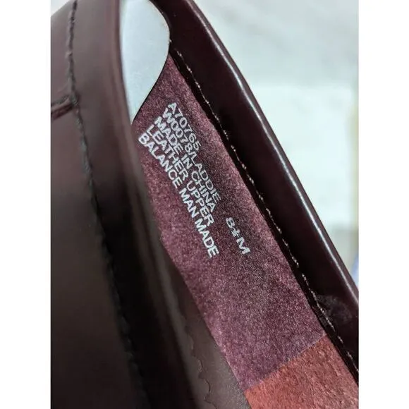 White Mountain Womens Burgundy Slip On Leather Loafer Size 8.5 New In Box