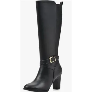 WHITE MOUNTAIN Women's Teals Block Heeled Dress Tailored Tall Shaft Boot Size 10