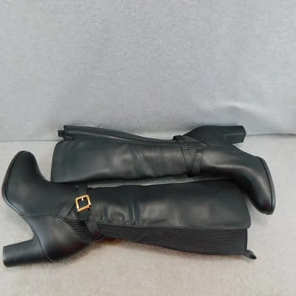 WHITE MOUNTAIN Women's Teals Block Heeled Dress Tailored Tall Shaft Boot Size 10