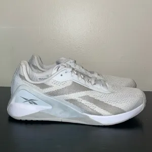 White Reebok Nano X Training Shoes Sneakers. Size 8.5.