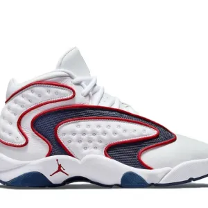 Woman’s OG Jordans White and Red Athletic Shoes