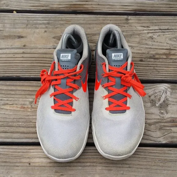 Women Nike Metcon 3 Platinum Crimson Gym Training Shoes Sneakers