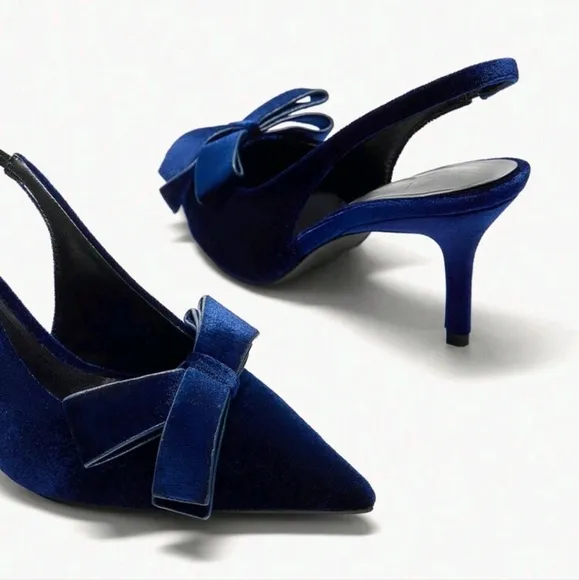 WOMEN'S BOW DETAIL POINTED TOE STILETTO HIGH HEEL PUMPS,VERSATILE
