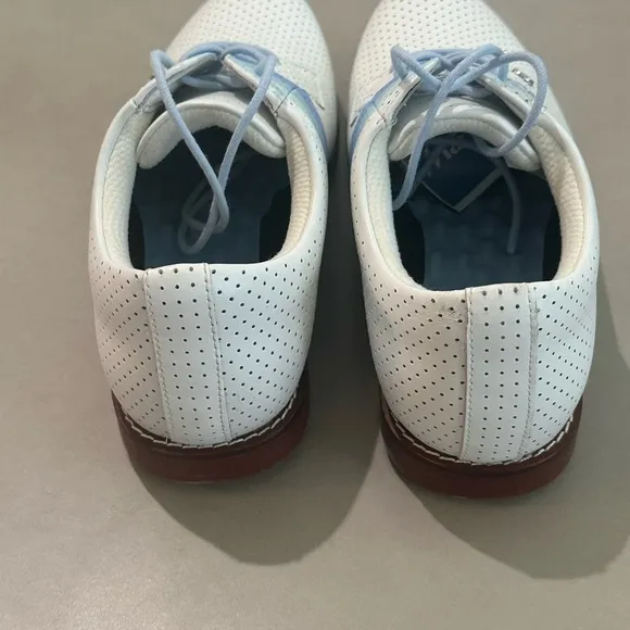 Women’s new G/FORE White and Blue Golf Shoes with Perforated Design