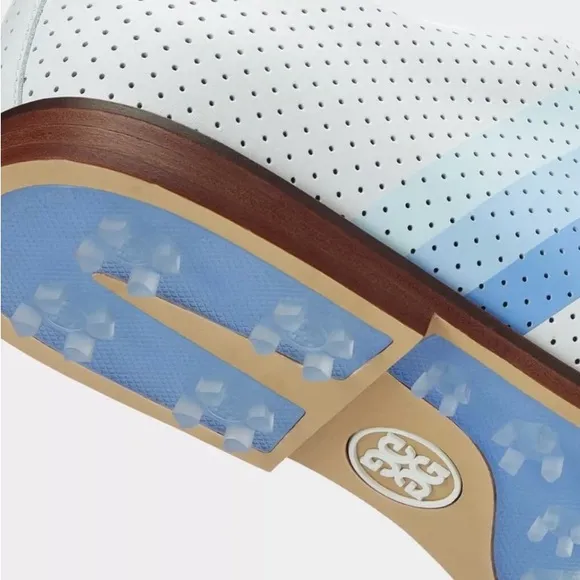 Women’s new G/FORE White and Blue Golf Shoes with Perforated Design