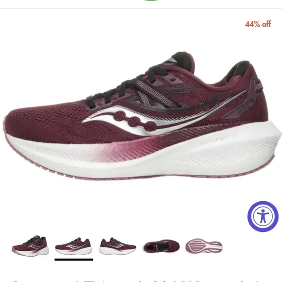 Womens Saucony Triumph 20 Running Shoes Size 9 Sundown/Rose