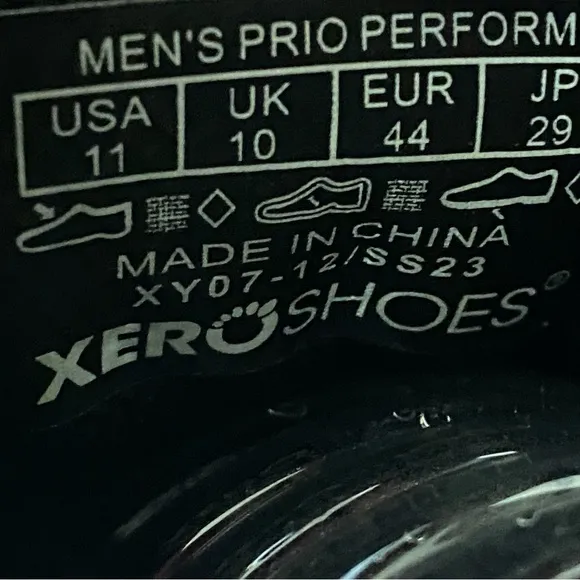 Xero PRIO Men’s Minimalist Barefoot Storm Gray Zero Drop Athletic Shoes Size 11