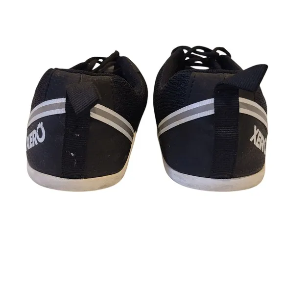 XERO Shoes Men's Size 11.5 Black White Prio Running Minimalist Barefoot Sneakers