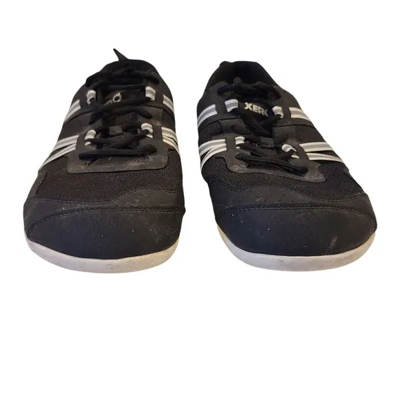 XERO Shoes Men's Size 11.5 Black White Prio Running Minimalist Barefoot Sneakers