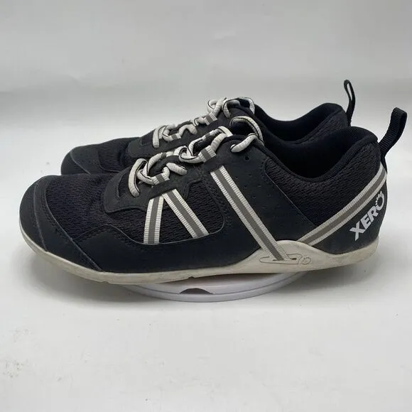 Xero Shoes Prio Mens 7.5 Black Barefoot Minimalist Running Fitness Shoe 3735