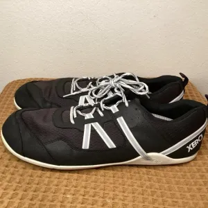 Xero Shoes Prio Men's Sz 15 Black White Minimalist Barefoot Zero Drop Sneakers