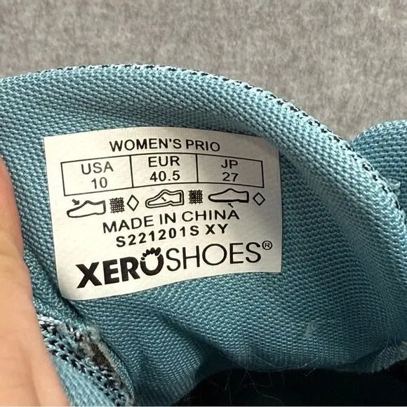 Xero Shoes Prio Womens Size 10 Barefoot Minimalist Sneakers Blue &amp; Gray Trainers