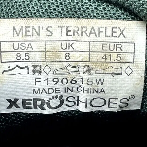 Xero TerraFlex Barefoot Minimalist Hiking Trail Running Shoes Sneakers Men's 8.5