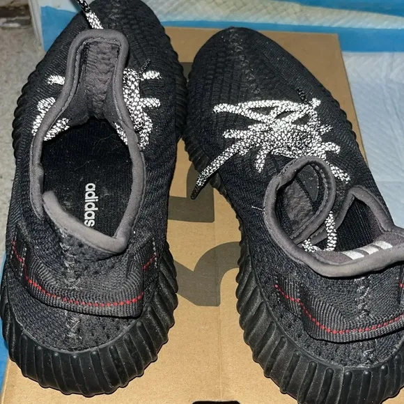 Yeezy Black and White Athletic Shoes