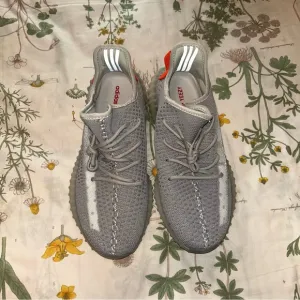 Yeezy Gray and Red Men's Shoes