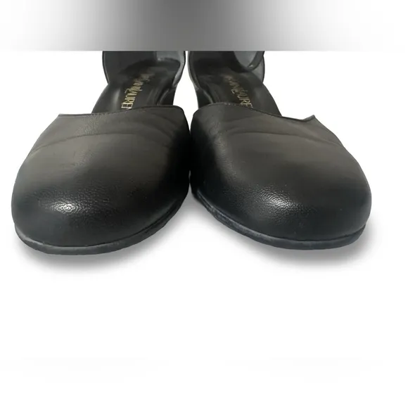 Yves Saint Laurent Black Heels Sling Back Shoes (Size 6 US , 35.5 Euro
