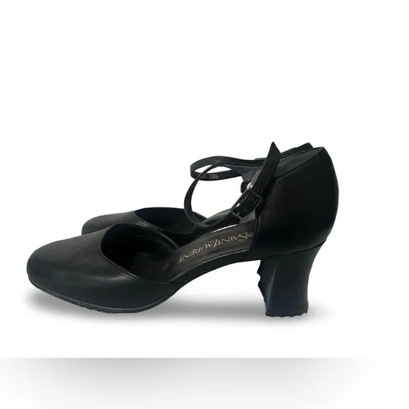 Yves Saint Laurent Black Heels Sling Back Shoes (Size 6 US , 35.5 Euro