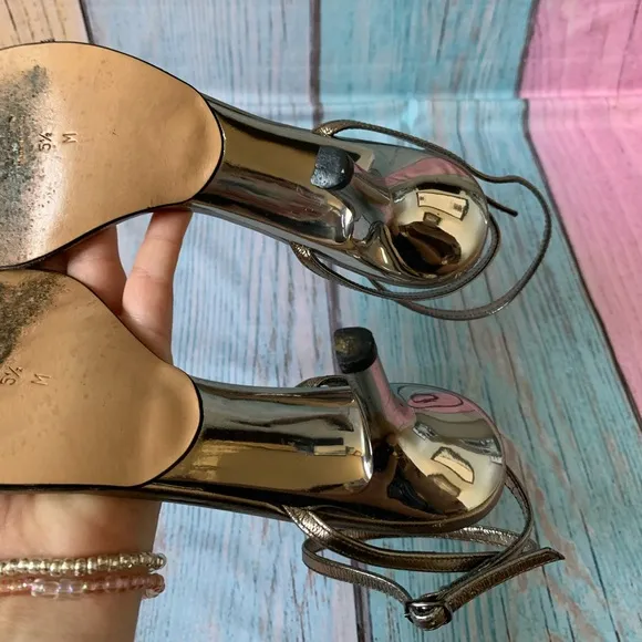 Yves saint laurent Elegant Silver Women's sandal Heels