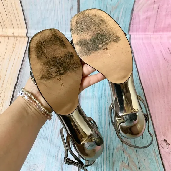 Yves saint laurent Elegant Silver Women's sandal Heels