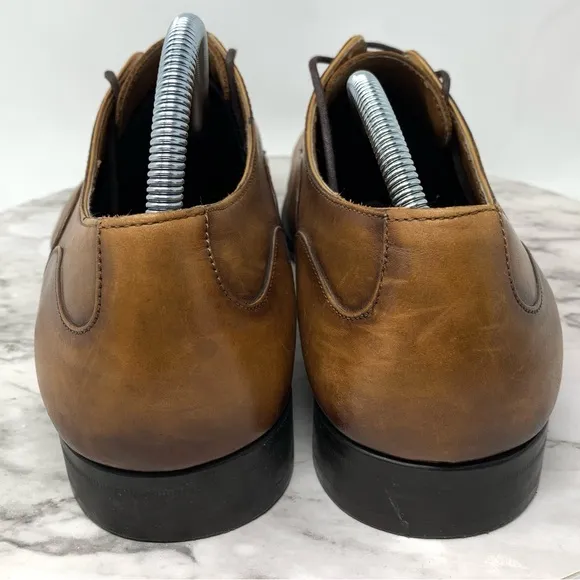 Zara Man Lace Up Leather Derby Shoes 44/11 Minimalist Classic Preppy Neutral