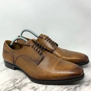Zara Man Lace Up Leather Derby Shoes 44/11 Minimalist Classic Preppy Neutral