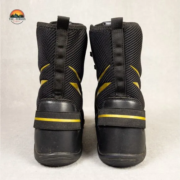 Zivopah Wrestling Boot Black Faux Leather Lace Up Boxing Training Men Sz 10.5/44