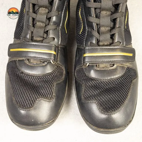Zivopah Wrestling Boot Black Faux Leather Lace Up Boxing Training Men Sz 10.5/44
